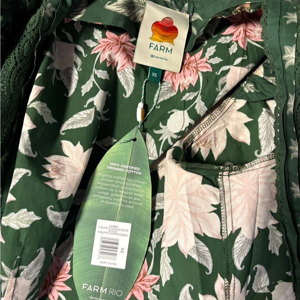 Farm Rio Green blouse - Picture 4 of 4